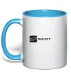 Чашка с цветной ручкой Seat Голубой Чашка с цветной ручкой Seat Голубой фото