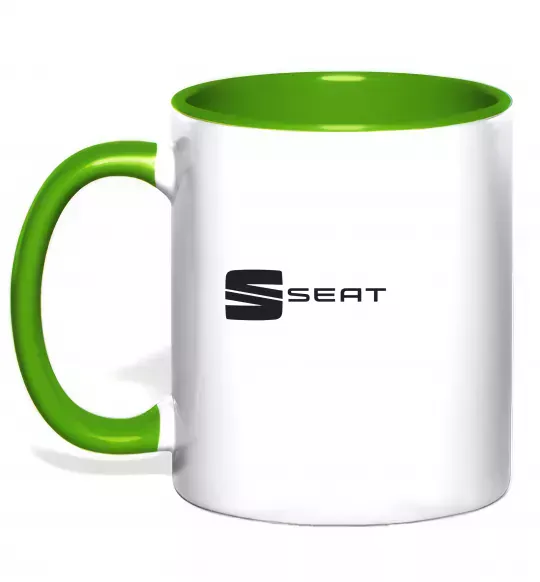 Чашка с цветной ручкой Seat Зеленый фото