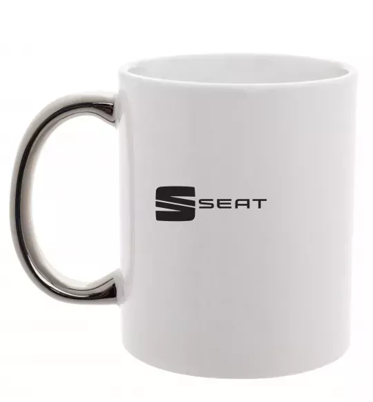 Чашка с цветной ручкой Seat Серебро фото