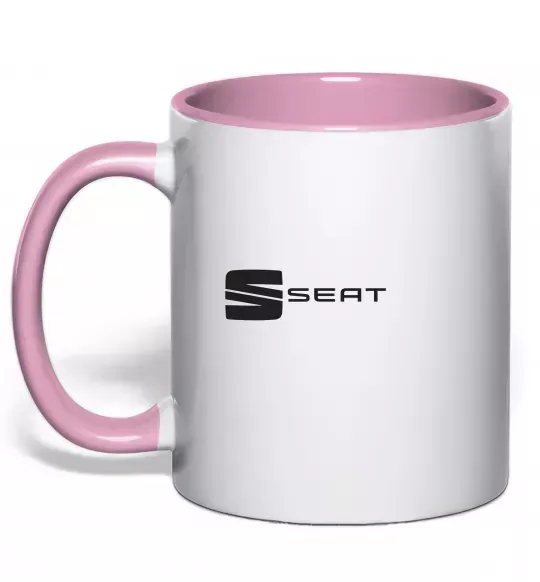 Чашка с цветной ручкой Seat Нежно розовый фото