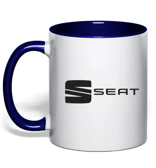Чашка з кольоровою ручкою Seat Глибокий темно-синій фото