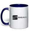 Чашка з кольоровою ручкою Seat Глибокий темно-синій фото