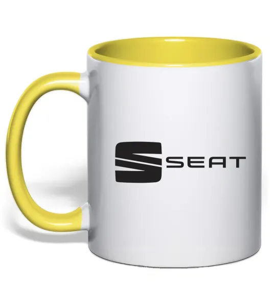 Чашка з кольоровою ручкою Seat Лимонний фото