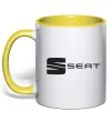 Чашка з кольоровою ручкою Seat Лимонний фото