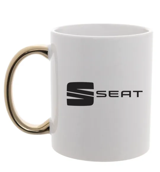 Чашка з кольоровою ручкою Seat Золото фото