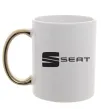 Чашка з кольоровою ручкою Seat Золото фото