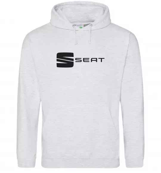 Мужская толстовка (худи) Seat Серый меланж фото