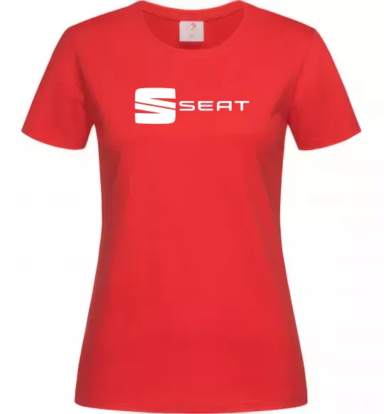Женская футболка Seat Красный фото