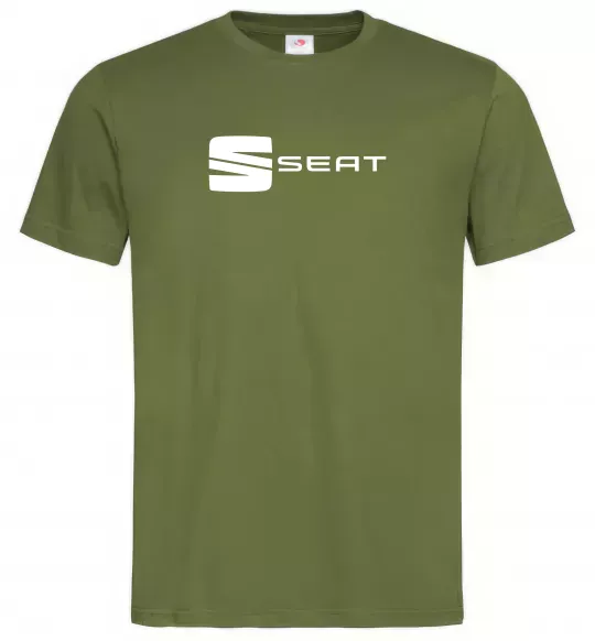 Мужская футболка Seat Оливковый фото