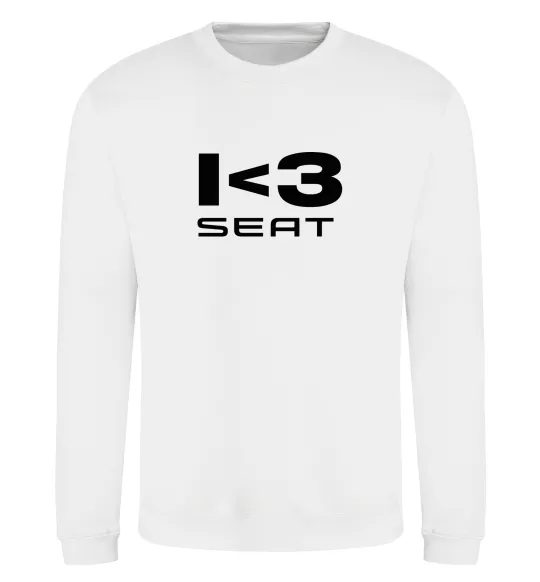 Свитшот I <3 Seat Белый фото