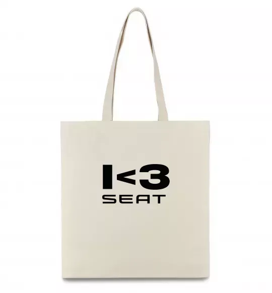 Эко-сумка I <3 Seat Бежевый фото