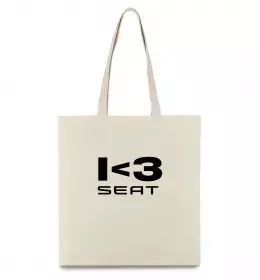 Эко-сумка I <3 Seat Бежевый фото