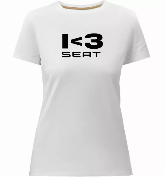 Женская премиум футболка I <3 Seat Белый фото