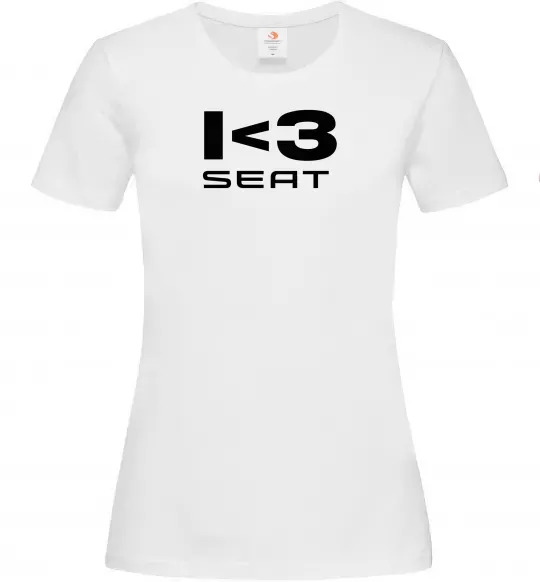 Женская футболка I <3 Seat Белый фото