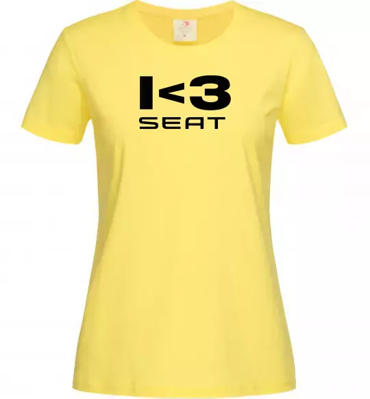 Женская футболка I <3 Seat Лимонный фото