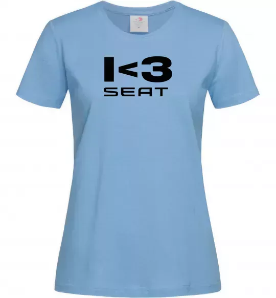 Женская футболка I <3 Seat Голубой фото