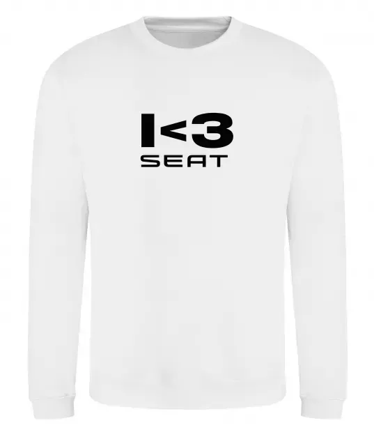 Світшот I <3 Seat Білий фото