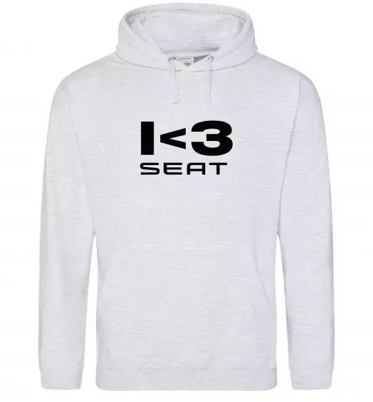 Жіноча толстовка (худі) I <3 Seat Сірий меланж фото