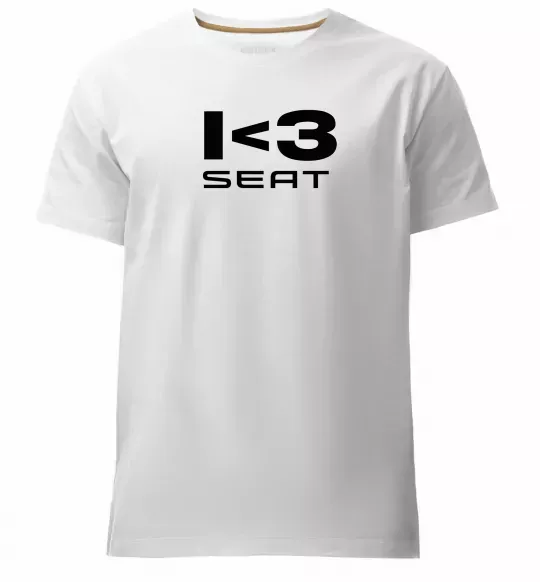 Мужская премиум футболка I <3 Seat Белый фото