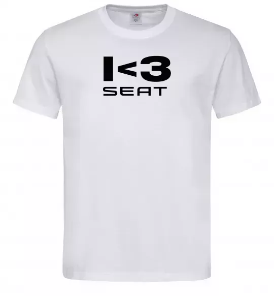 Мужская футболка I <3 Seat Белый фото