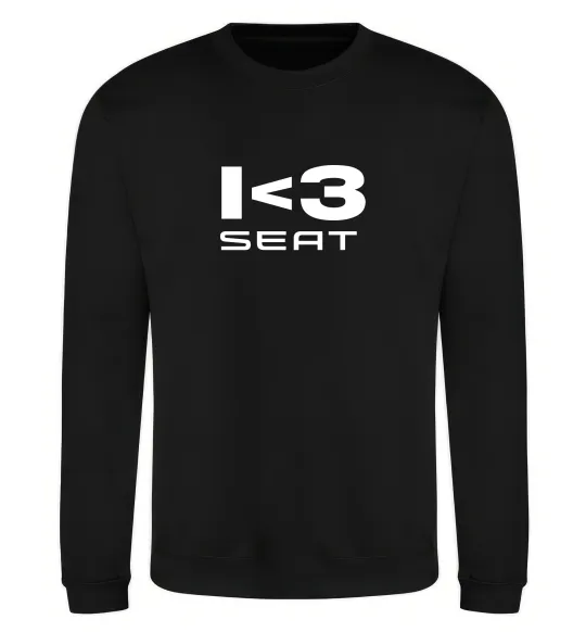 Свитшот I <3 Seat Черный фото