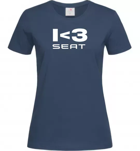 Женская футболка I <3 Seat Темно-синий фото