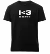 Мужская премиум футболка I <3 Seat Черный фото