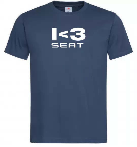 Мужская футболка I <3 Seat Темно-синий фото