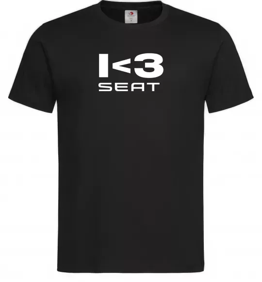 Мужская футболка I <3 Seat Черный фото