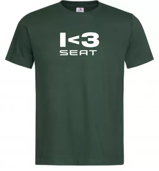 Мужская футболка I <3 Seat Темно-зеленый фото