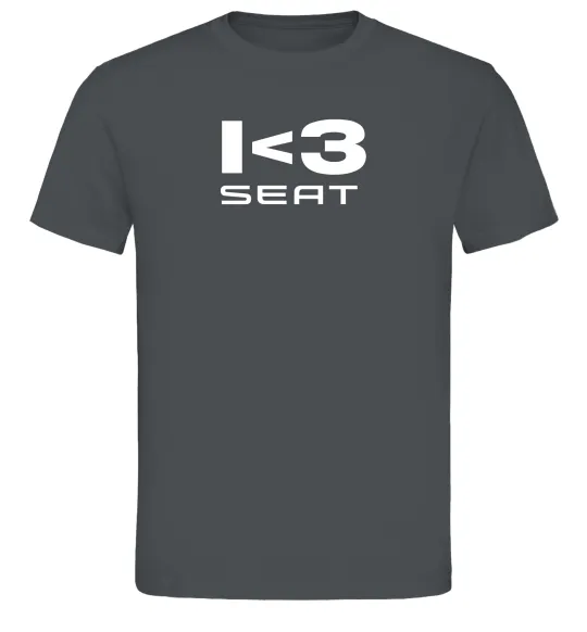 Мужская футболка I <3 Seat Графит фото