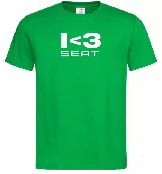Мужская футболка I <3 Seat Зеленый фото