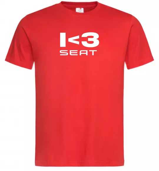 Мужская футболка I <3 Seat Красный фото