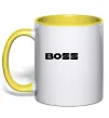 Чашка с цветной ручкой Boss Seat Солнечно желтый Чашка с цветной ручкой Boss Seat Солнечно желтый фото