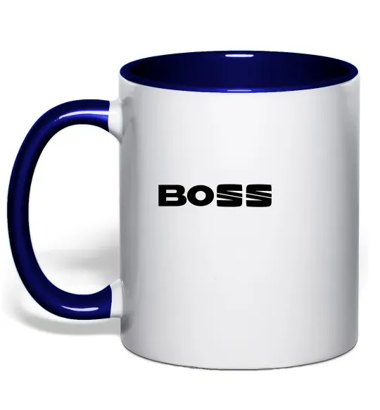 Чашка с цветной ручкой Boss Seat Глубокий темно-синий фото