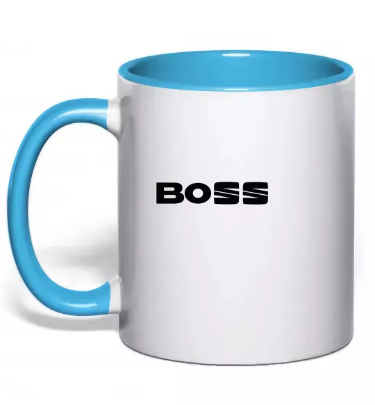 Чашка с цветной ручкой Boss Seat Голубой фото