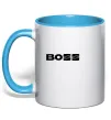 Чашка с цветной ручкой Boss Seat Голубой Чашка с цветной ручкой Boss Seat Голубой фото