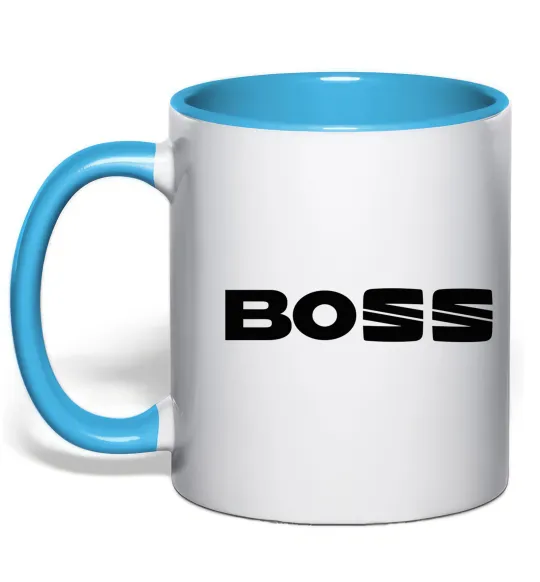 Чашка с цветной ручкой Boss Seat Голубой фото