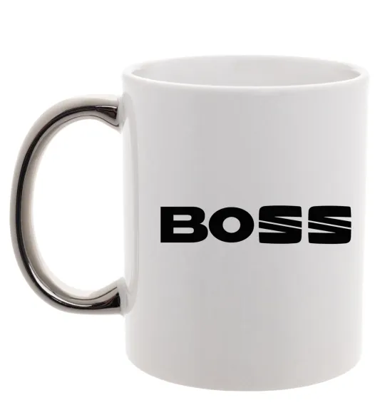 Чашка с цветной ручкой Boss Seat Серебро фото