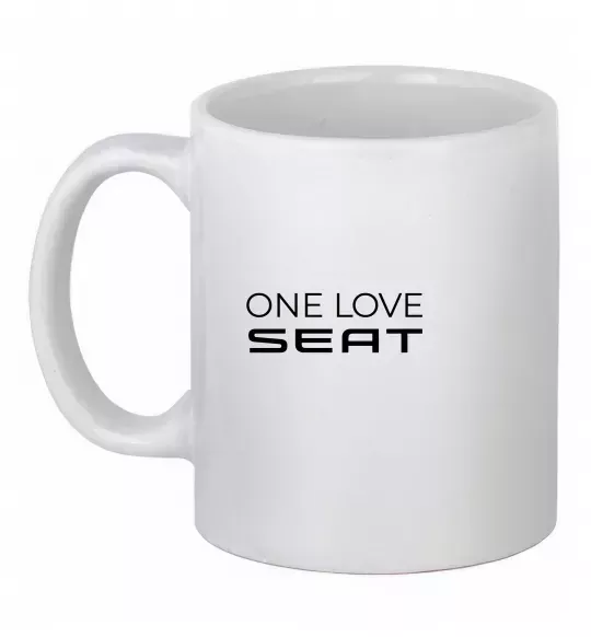Чашка керамічна One love Seat Білий фото