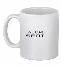 Чашка керамическая I <3 Seat Белый фото