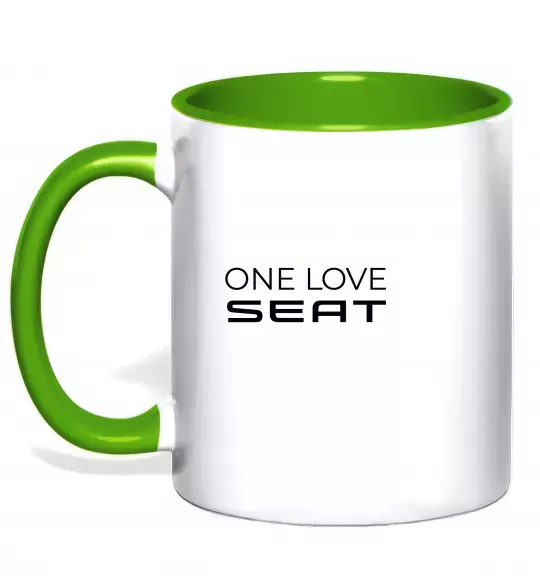 Чашка с цветной ручкой One love Seat Зеленый фото