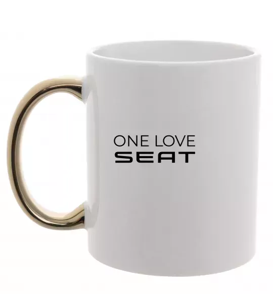 Чашка с цветной ручкой One love Seat Золото фото