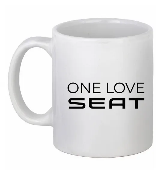 Чашка керамічна One love Seat Білий фото