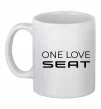 Чашка керамічна One love Seat Білий фото