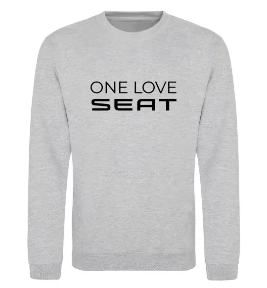 Свитшот One love Seat Серый меланж фото