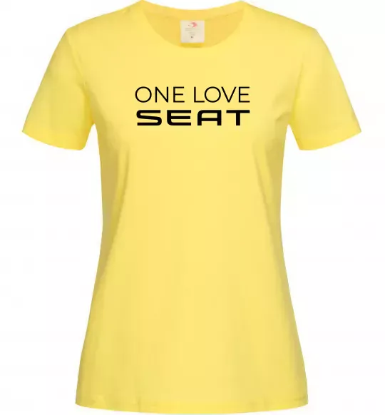 Женская футболка One love Seat Лимонный фото