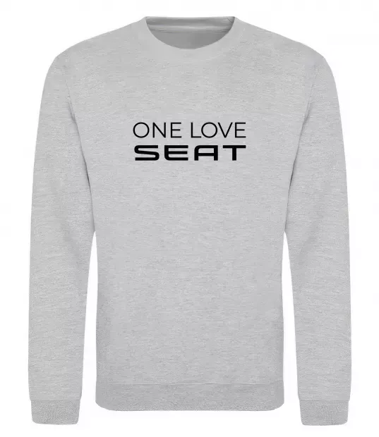 Світшот One love Seat Сірий меланж фото