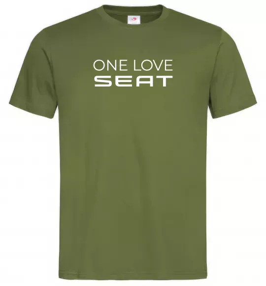 Чоловіча футболка One love Seat Оливковий фото