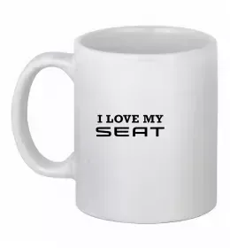 Чашка керамическая I <3 Seat Белый фото